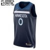NBA Børn Trøje Minnesota Timberwolves D Angelo Russell 2022-23 Nike Icon Edition Navy Swingman